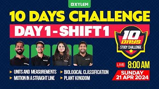 Target NEET 2024  10 Days Study Challenge  Day 1  Shift 1  Xylem NEET [upl. by Sherborne]