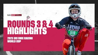 Papendal  Rounds 3 amp 4 Highlights  2023 UCI BMX Racing World Cup [upl. by Silsby]