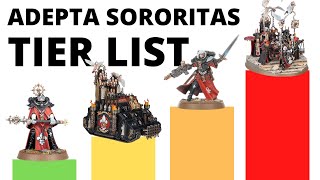 Adepta Sororitas Unit Tier List  Strongest and Weakest Units from the Sisters of Battle Codex [upl. by Anem]