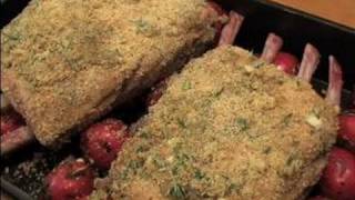 Roasted Rack of Lamb Recipe  Adding Crust Mixture for Roasting Rack of Lamb [upl. by Lapham]