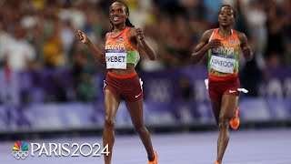 Beatrice Chebet OWNS the home stretch to win womens 5000m  Paris Olympics  NBC Sports [upl. by Riedel750]