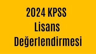 2024 KPSS Lisans Değerlendirme [upl. by Pail226]