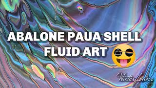 Abalone Paua Shell  Fluid Art  Acrylic Pouring [upl. by Creigh]