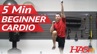 5 Minute Easy Workout  Low Impact Cardio Exercises for Beginners  Low Impact Cardio Workout [upl. by Ruhnke]