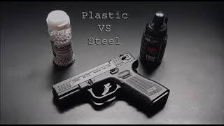 Plastic bbs VS Steel bbs  Hard surface shooting test [upl. by Dareece]