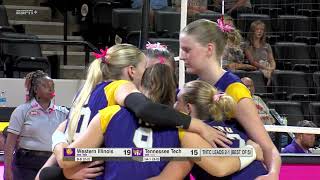 Highlights 10424 Tennessee Tech Volleyball vs Western Illinois game 2 [upl. by Sivrad]