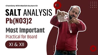 SALT ANALYSIS LEAD NITRATECLASS12ACID AND BASIC RADICAL IDENTIFICATION [upl. by Odnomra]