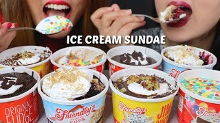 ASMR FRIENDLYS ICE CREAM SUNDAE 아이스크림 리얼사운드 먹방 ケーキ केक  KimampLiz ASMR [upl. by Ticknor496]