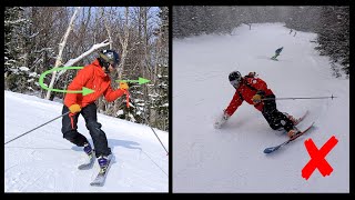 How to CARVE Telemark Turns  Using Your Shoulders  TIP 2 [upl. by Eoz595]