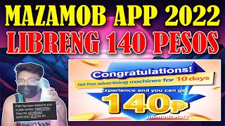 BAGONG FREE LOAD APP 2022 LIBRENG ₱140 PESOS LOAD AFTER MO MAG REGISTER  MAZAMOB APP REVIEW 2022 [upl. by Kittie359]