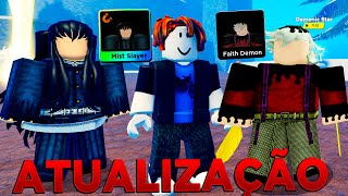 A NOVA ATUALIZAÇÃO DO ANIME FIGHTERS E TRADE DE DEMON SLAYER  ROBLOX [upl. by Htebirol]