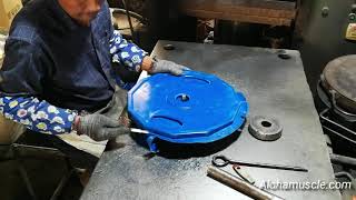 Rubber Coated Weight Plates Making Process from China OEM Factory  MANTA [upl. by Zetana]