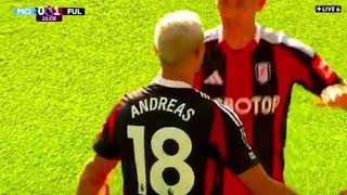 Andreas Pereira Goal Raul Jiménez with Amazing Assist Manchester City vs Fulham 32 Highlights [upl. by Gilud982]