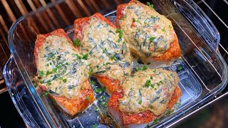 Easy Stuffed Salmon Super Tasty and extremely Yummy [upl. by Keisling]