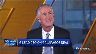 Gilead Sciences CEO Daniel ODay on the collaboration with biotech firm Galapagos [upl. by Jerad]