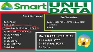 SMART UNLI DATA NO LIMITS  30 DAYS amp 7 DAYS 2022 PAANO MAG REGISTER NG UNLI DATA SA SMART [upl. by Anallise577]