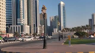 Sharjah Buhaira Corniche √ Luxury Building and Landscaping √ High Rises √ Town Planning [upl. by Ahsiakal]