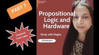 Class 11  Propositional Logic and Hardware  Unsolved  Truth Table Questions [upl. by Leisam438]