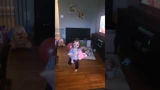 toddler dancing to Feist 1234 Sesame Street with her sunglasses and her babies baby shorts [upl. by Lynett]