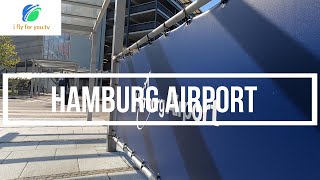 Hamburg Airport walk through From the Terminal arrival area to the Rental car station [upl. by Eddi]