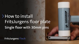 Single floor with 30mm pins  FritsJurgens floor plate installation videos [upl. by Bendicta]