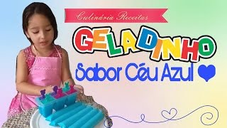 Receita fácil de geladinho sabor céu azul [upl. by Naitsirhc]