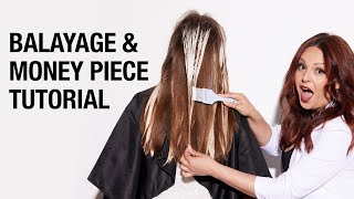 How to Balayage with Clay Lightener  Blonde Hair Painting Technique with Money Piece  Kenra Color [upl. by Naawaj928]