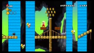 Newer Super Mario Bros Wii 100 World E  Bombard Cliffs [upl. by Warfeld]