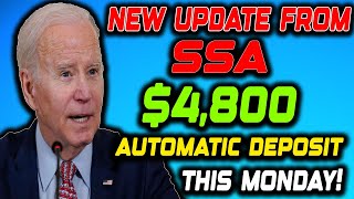 SSA PUSH IT UP AGAIN 4800 NEW AUTOMATIC DEPOSIT IS ARRIVING THIS MONDAY FOR EVERY SOCIAL SECURITY [upl. by Oletta]