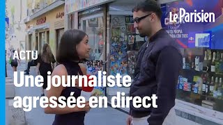 Un homme interpellé après avoir mis une main aux fesses à une journaliste en plein direct [upl. by Ragen]