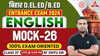 Deled Entrance Exam 2024  BEd Entrance Exam 2024 Preparation English Mock Test By Sintu Sir 27 [upl. by Danette]