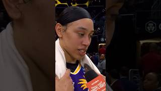 Dearica Hamby halftime sideline interview [upl. by Haonam655]