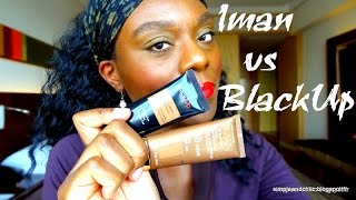 28Battle of the brands BlackUp CC cream vs Iman BB cream [upl. by Atinna]