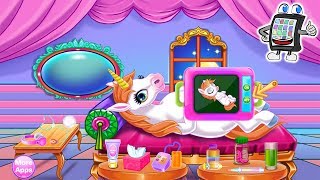 BABY EINHORN GEBURT App deutsch  Mama Unicorn bringt Baby zur Welt  Nina der Einhorn Babysitter [upl. by Itraa]