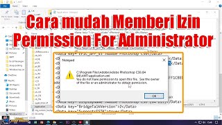 Cara mengatasi you do not have permission to open this file Contact the file Owner [upl. by Liris100]