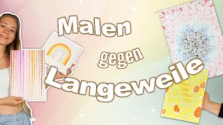 Malen gegen Langeweile 🎨✨einfache Bilder  Malen für Anfänger  kreativDarina 💕 [upl. by Belter416]