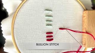 Bullion Stitch  Embroidery Stitch Tutorial [upl. by Judson]