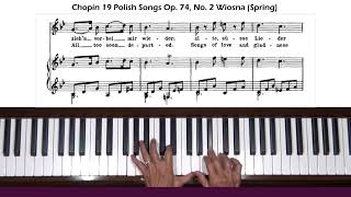 Chopin 19 Polish Songs Op 74 No 2 Wiosna Spring Piano Tutorial [upl. by Burton]