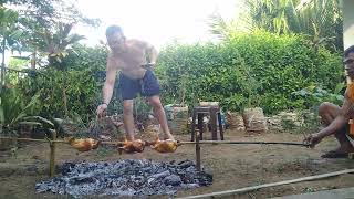 Cooking lechon manok in province [upl. by Ortensia460]