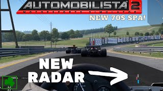 AMS2  Prerelease Build new radar app  Brabham BT44  Spa 70s [upl. by Eirok]