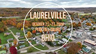 Laurelville Ohio Peak Fall Colors October 2127 2024 drone view in 4K [upl. by Edialeda]