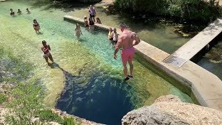 Before and after photos show dire conditions at popular Texas swimming hole Jacob’s Well [upl. by Aihsinat]