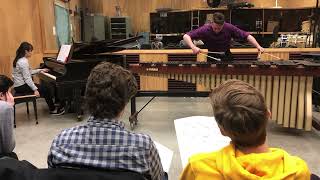 Séjourné  Concerto for Marimba and Strings 2019 Rehearsal [upl. by Ednihek829]