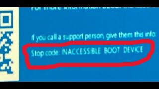 Fix INACCESSIBLE BOOT DEVICE Blue Screen CrashINACCESSIBLE BOOT DEVICE Stop Code Error Windows 11 [upl. by Enilav]