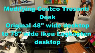 Changing glass desktop on Costco Tresanti sitstand desk [upl. by Simdars388]