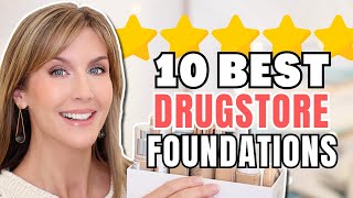 10 DRUGSTORE FOUNDATIONS As Good As HIGH END for All Skin Types incl Mature Skin  2024 [upl. by Shedd]