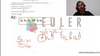 8 Exercice n°6 Etude de la monotonie dune suite récurrente Prépa HEC  ECE  ECS  Maths Sup [upl. by Gardie]