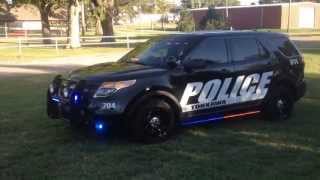 Tonkawa Police 2014 Ford Interceptor Utility Feniex Lighting [upl. by Adnov]