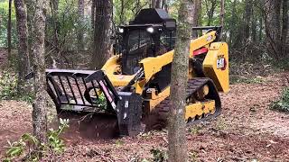 Cat 299d3 Land Management LM2 with Cimaf 150d amp ASV RT75 HD with Prinoth m450s1600 tandem mulching [upl. by Anitnahs200]