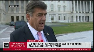 US Rep Dutch Ruppersberger says he will retire from Congress after 11 terms [upl. by Yrohcaz587]